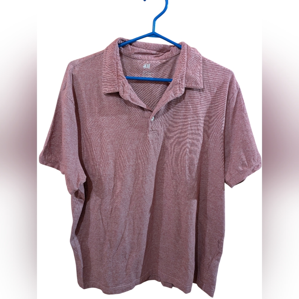 H&M Men's Red Polo Shirt